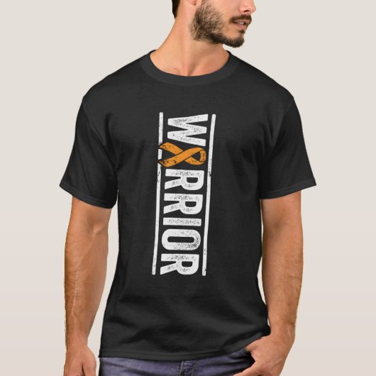 多発性硬化症戦士バーティカルMs認識度R Tシャツ (正面)