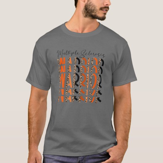 多発性硬化症戦士ヒョウMS戦士フィッホ Tシャツ (正面)