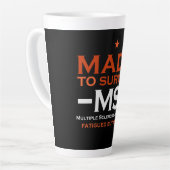 多発性硬化症生存者支援認識度ギフト カフェラテマグ (左アングル)