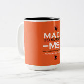 多発性硬化症生存者支援認識度ギフト ツートーンマグカップ (正面左)