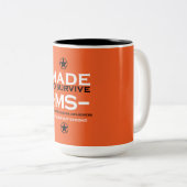 多発性硬化症生存者支援認識度ギフト ツートーンマグカップ (正面右)