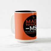 多発性硬化症生存者支援認識度ギフト ツートーンマグカップ (正面左)