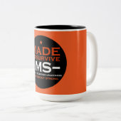 多発性硬化症生存者支援認識度ギフト ツートーンマグカップ (正面右)