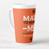 多発性硬化症生存者支援認識度 カフェラテマグ (左アングル)