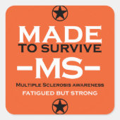 多発性硬化症生存者支援認識度 スクエアシール (正面)