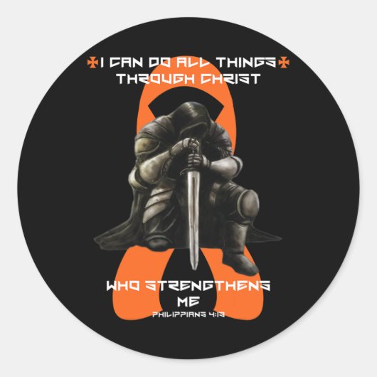 多発性硬化症男性ギフト夫Ms認識度 ラウンドシール (正面)