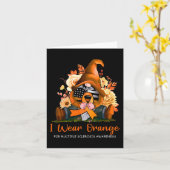 多発性硬化症衣服オレンジ認識度格言 カード (黄色い花)