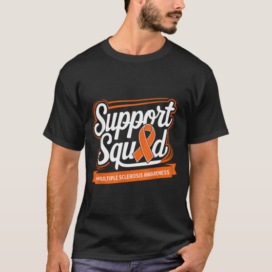 多発性硬化症認知オレンジ サポートチーム Tシャツ (正面)