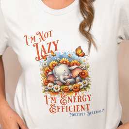 多発性硬化症認識度かわいい象の戦士 Tシャツ