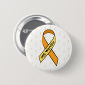 多発性硬化症認識度オレンジリボンボタン 缶バッジ (正面&裏面)