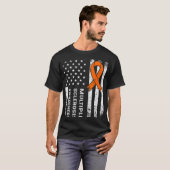 多発性硬化症認識度オレンジリボン2 Tシャツ (正面フル)