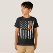 多発性硬化症認識度オレンジリボン2 Tシャツ (正面フル)