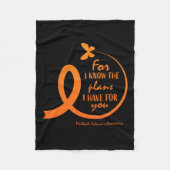 多発性硬化症認識度ギフトクリスチャン聖書 フリースブランケット (正面)