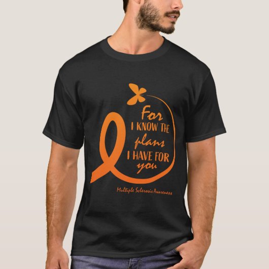 多発性硬化症認識度ギフトクリスチャン聖書 Tシャツ (正面)