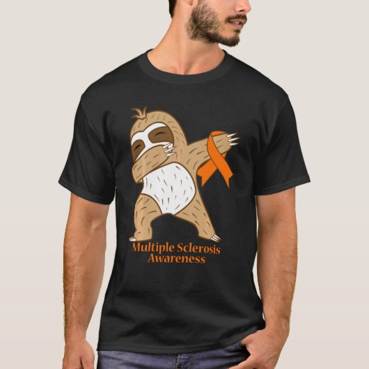 多発性硬化症認識度ダビングスロッスウォリアー Tシャツ (正面)
