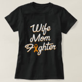 多発性硬化症認識度ママ妻ファイターMS W Tシャツ (デザイン正面)