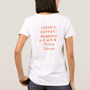 多発性硬化症認識度リボンエンジェルTシャツ Tシャツ