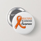 多発性硬化症認識度リボン 缶バッジ (正面&裏面)