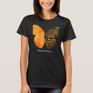 多発性硬化症認識度女性ママかわいいバター Tシャツ