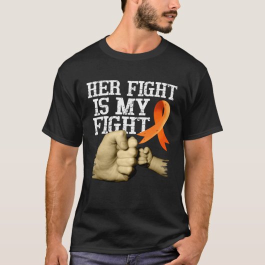 多発性硬化症認識度彼女の戦いは私の戦い Tシャツ (正面)