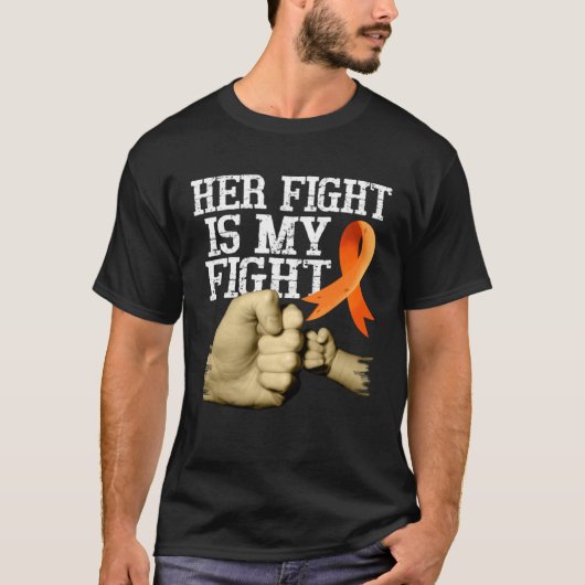 多発性硬化症認識度彼女の戦いは私の戦い Tシャツ (正面)
