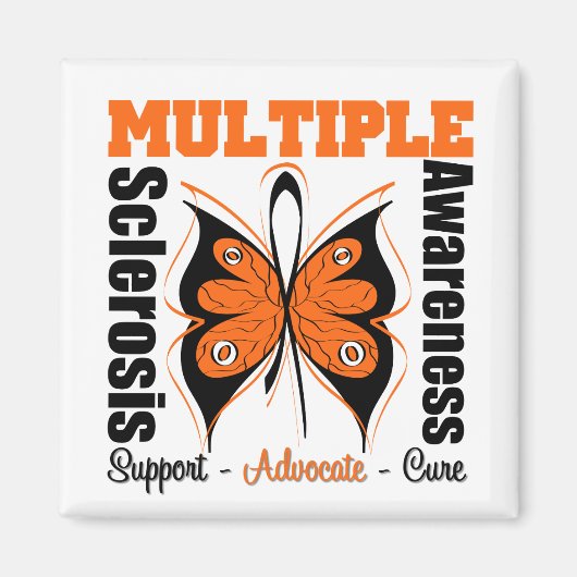 多発性硬化症認識度蝶 マグネット (正面)