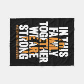 多発性硬化症認識度 フリースブランケット (正面(横))