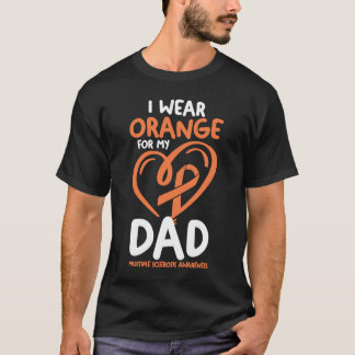 多発性硬化症認識度I衣服オレンジ Tシャツ