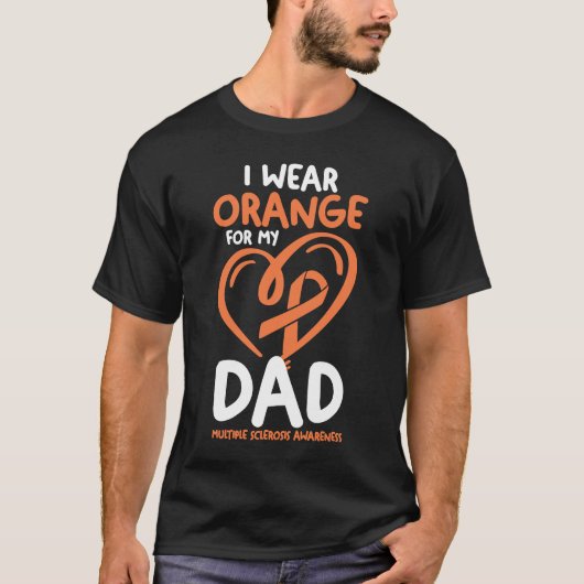 多発性硬化症認識度I衣服オレンジ Tシャツ (正面)