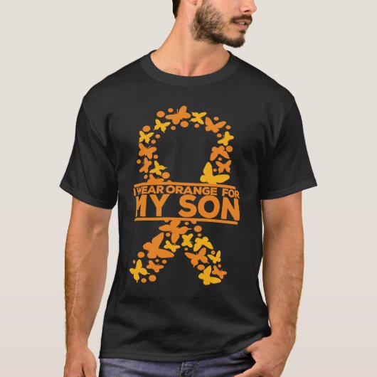 多発性硬化症認識度I衣服オレンジ Tシャツ (正面)