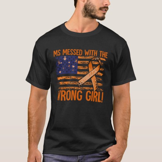 多発性硬化症認識度MsはWrでメッセード Tシャツ (正面)