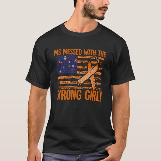 多発性硬化症認識度MsはWrでメッセード Tシャツ (正面)