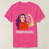 多発性硬化症認識度MSウォリアーUnbreakabl Tシャツ (デザイン正面)