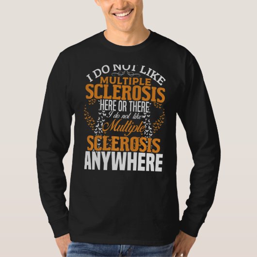 多発性硬化症認識度Msオレンジリボンウォーム Tシャツ (正面)