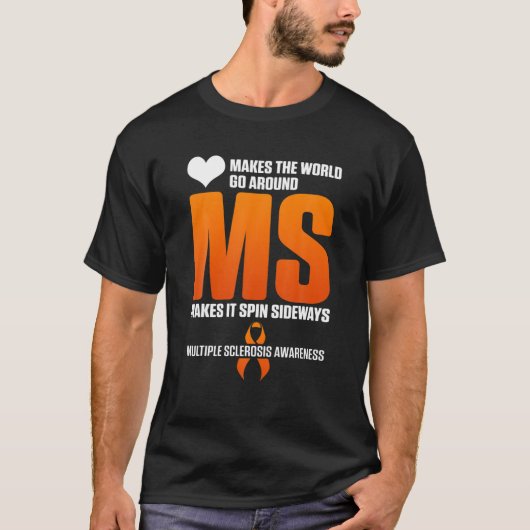 多発性硬化症認識度MSサバイバーサイドウェイW Tシャツ (正面)