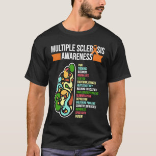 多発性硬化症認識度MS生存者めまい Tシャツ
