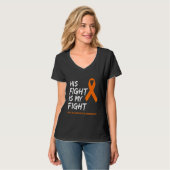 多発性硬化症認識度Ms.彼の戦いは私のFi Tシャツ (正面フル)