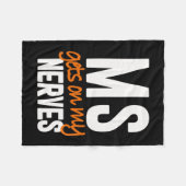 多発性硬化症認識度Ms Warrior - Ms Gets フリースブランケット (正面(横))
