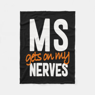 多発性硬化症認識度Ms Warrior - Ms Gets フリースブランケット