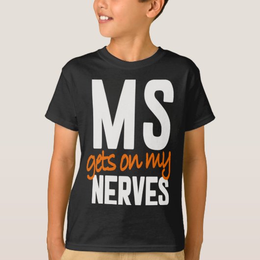 多発性硬化症認識度Ms Warrior - Ms Gets Tシャツ (正面)