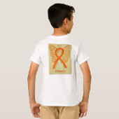 多発性硬化症(MS)認識度リボンエンジェルティー Tシャツ (裏面フル)