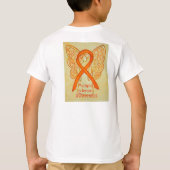 多発性硬化症(MS)認識度リボンエンジェルティー Tシャツ (裏面)