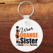 多発性硬化症I衣服オレンジ キーホルダー (正面)