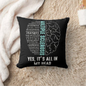 多発性硬化症MS全てが私の頭の中にある クッション (ブランケット)