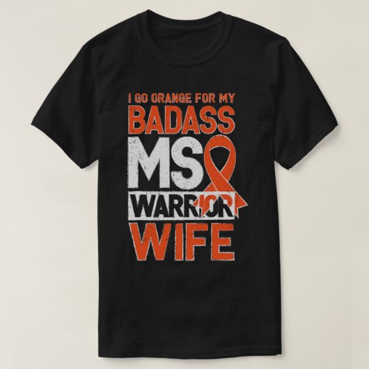 多発性硬化症MS認識度バダスウォリアワフ Tシャツ (デザイン正面)