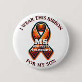多発性硬化症MS認識度月 缶バッジ (正面)