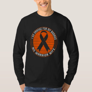 多発性硬化症Ms Warrior妻オレンジリボンM Tシャツ