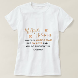多発性硬化認識度- tシャツ