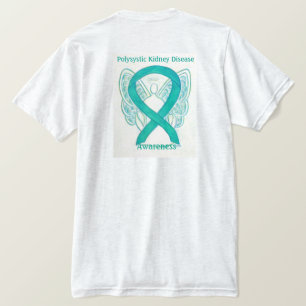 多発性腎臓病認識度リボンティー Tシャツ