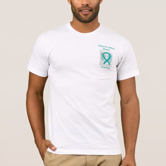 多発性腎臓病認識度リボンティー Tシャツ (正面)